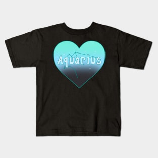 Aquarius Constellation Heart Kids T-Shirt